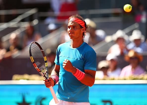 Rafa Nadal can celebrate victory over Milos Raonic on Wednesday...